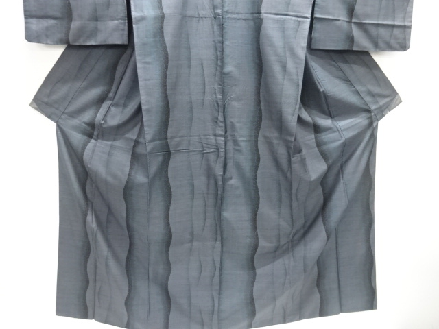  よろけ縞模様織り出し本場泥大島紬着物(9マルキ)